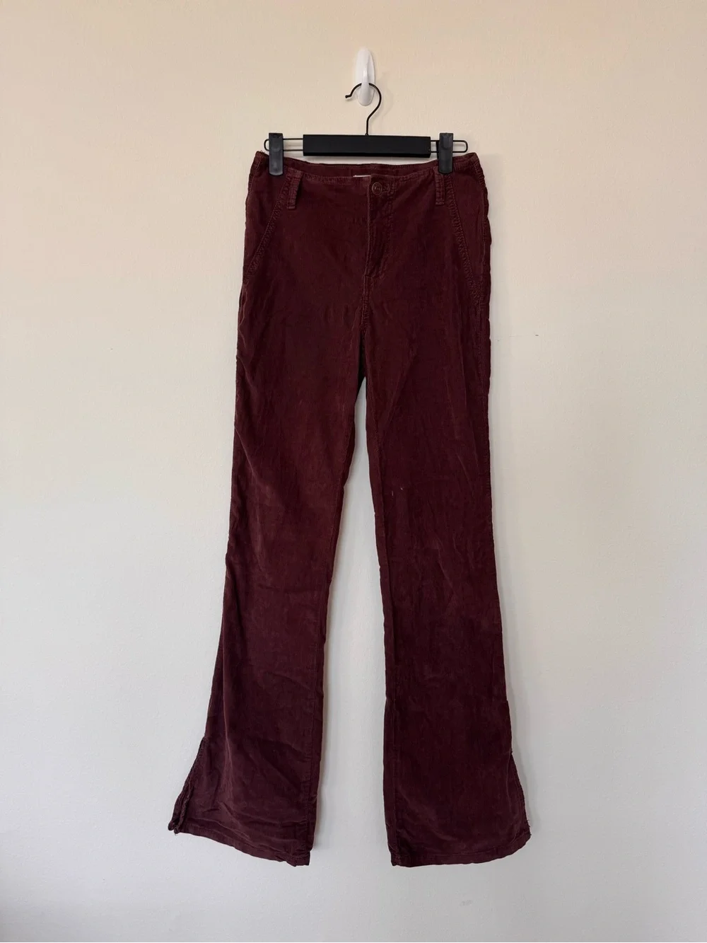 We the Free Size 26 Corduroy Red Brown Flare Pants Boho Indie 70s Southwest - Picture 1 of 8